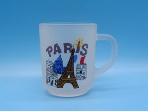 Glass cup with Acid Etch Frosting