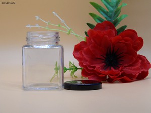 4 oz glass square jar with lug lid 