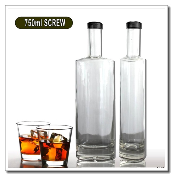 Oval 750ml Liquor Bottle_REAL FLINT GLASS