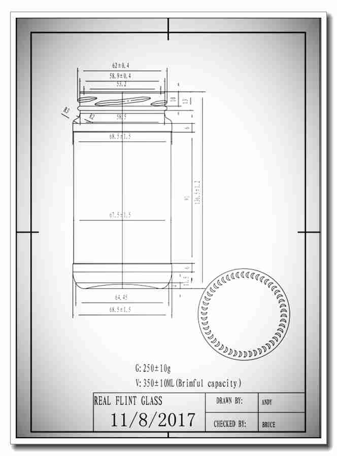 350ml Chilli sauce jar 
