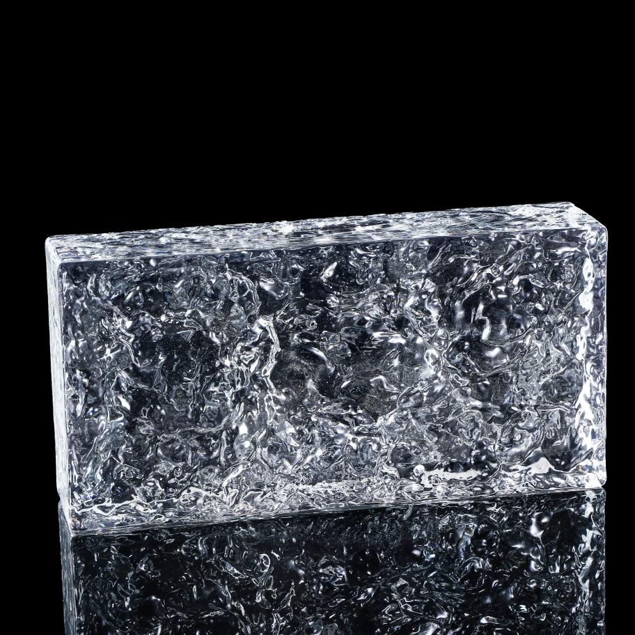 Ice crystal patterned crystal brick