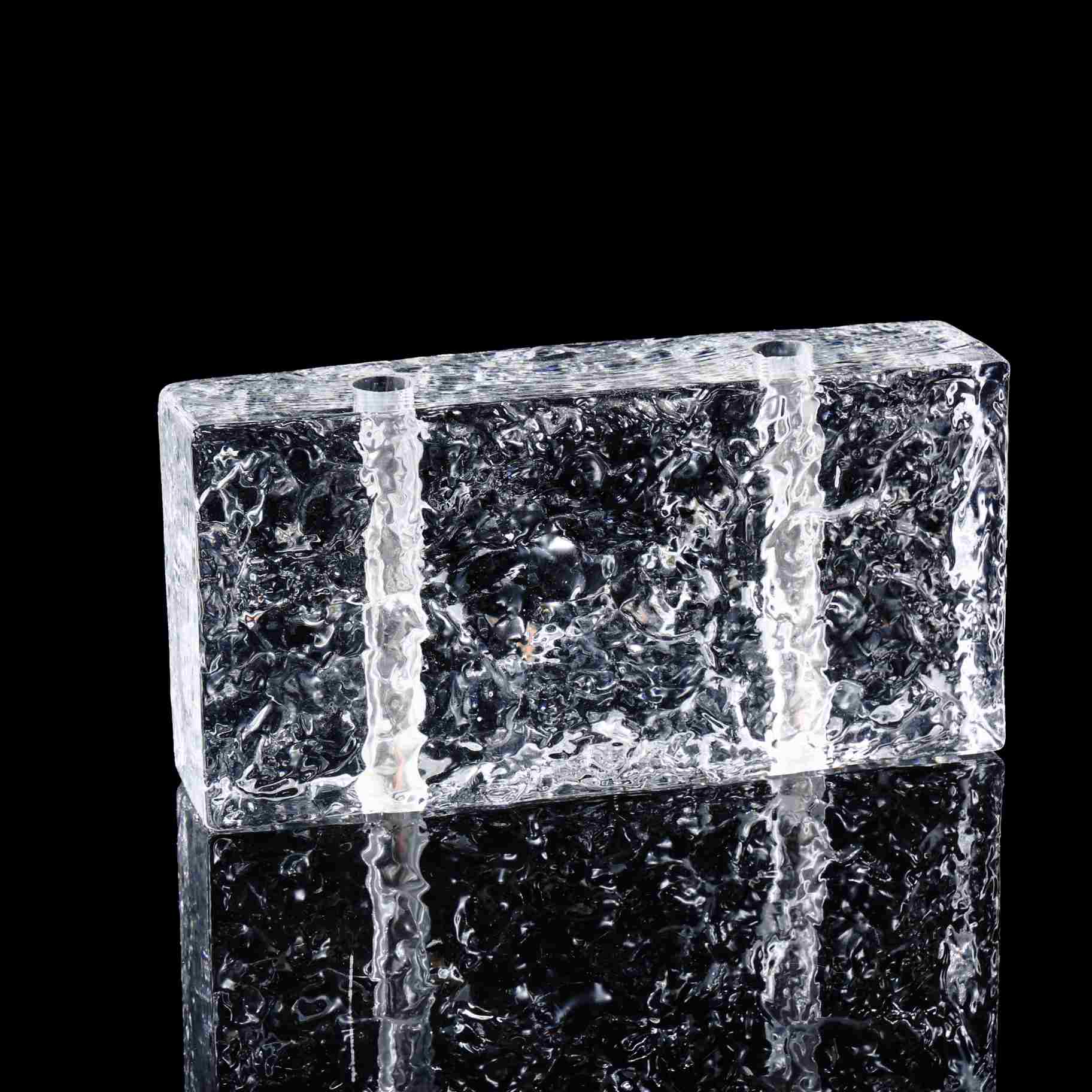 Ice crystal patterned crystal brick