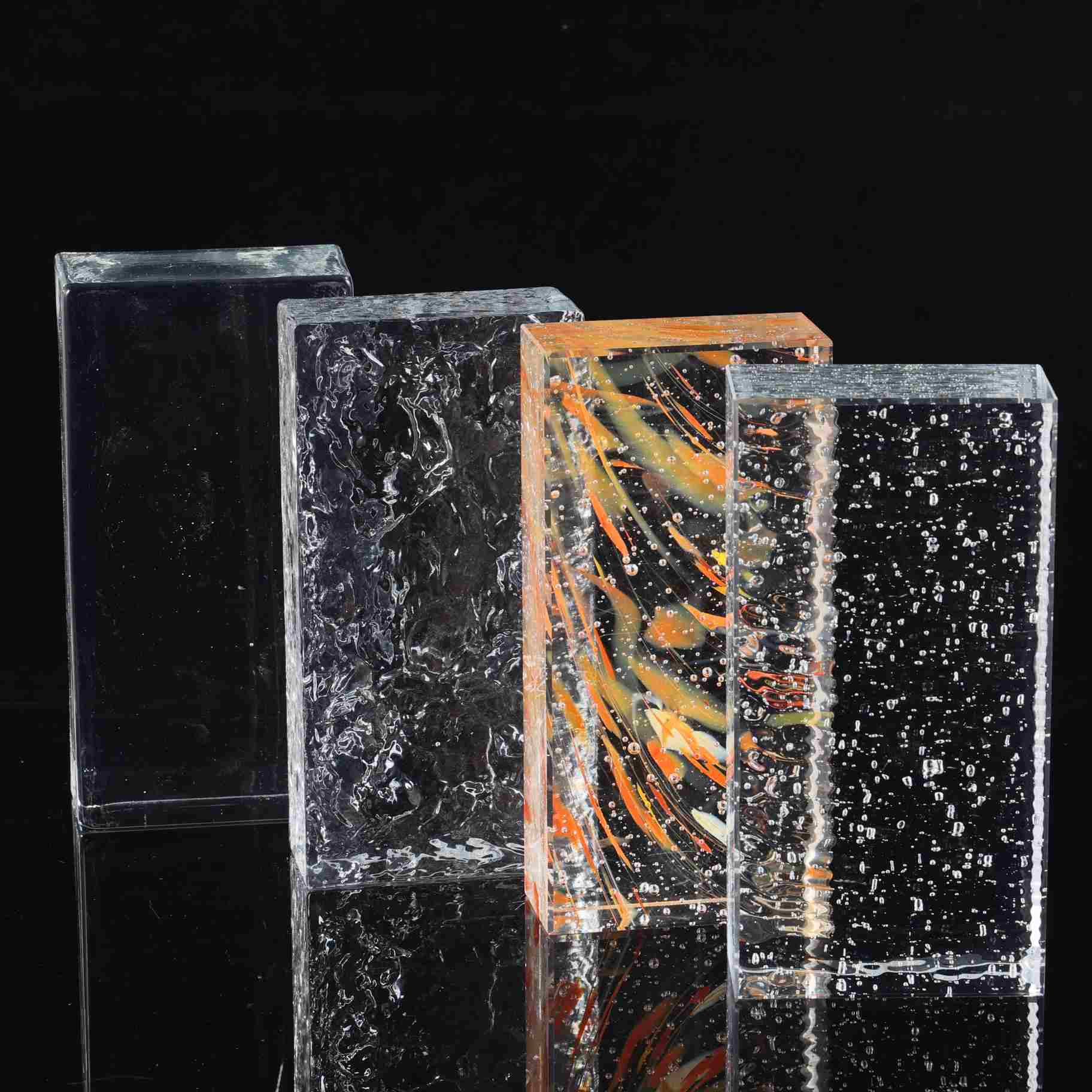 Ice crystal patterned crystal brick