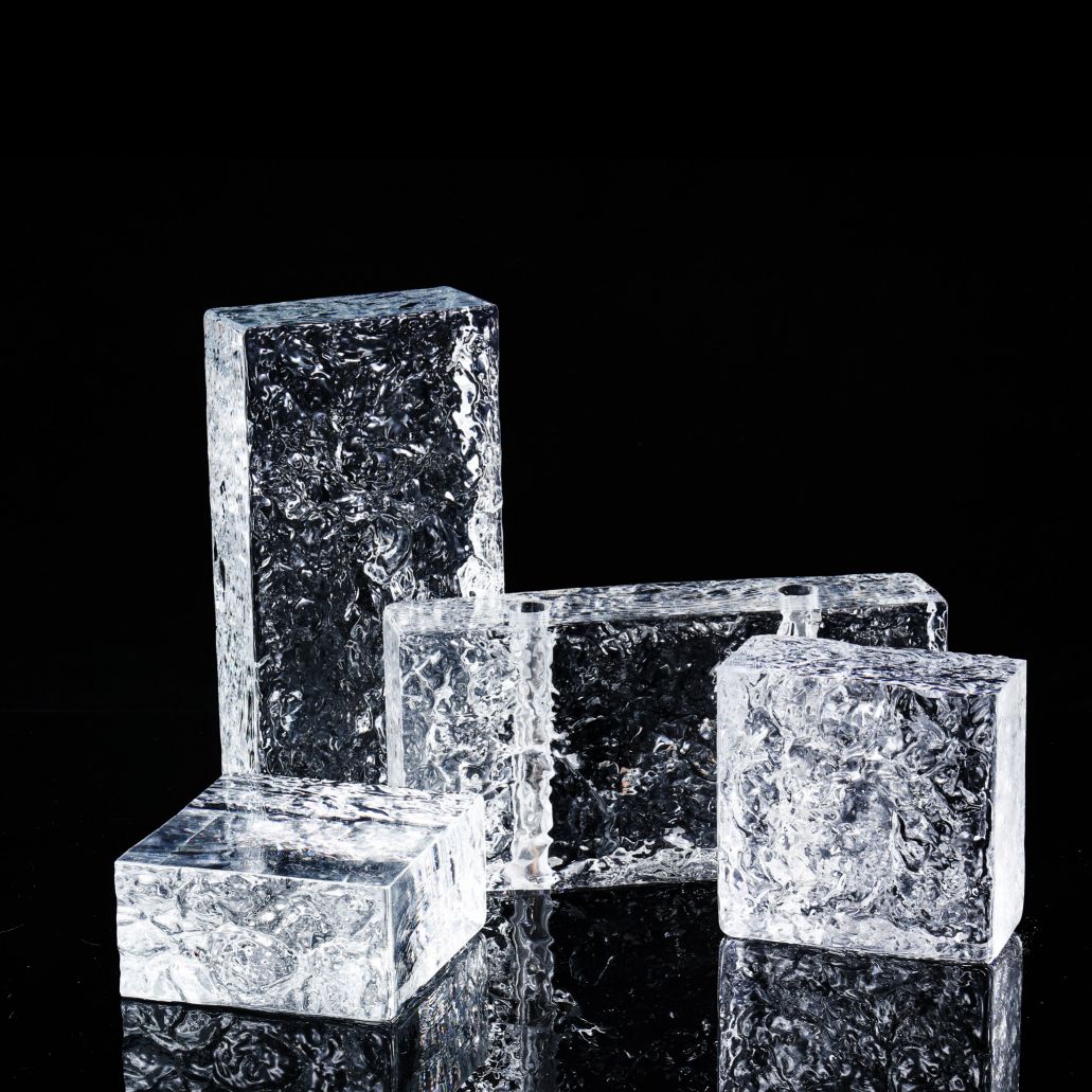 Ice crystal patterned crystal brick